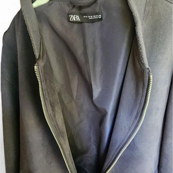 Zara faux suede jacket men's XL comfortable fall winter warm basic - Picture 4 of 9